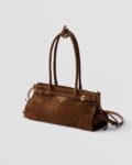Prada Bonnie Medium Suede Leather Handbag
