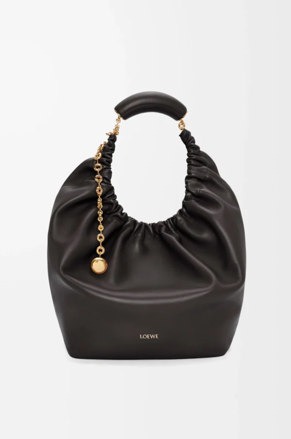 Medium Squeeze bag in mellow nappa lambskin Black