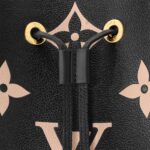 LOUIS VUITTON NÉONOÉ MM Monogram Print Grained Calfskin Medium Bucket Bag for Women, Black