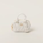 Arcadie Matelassé Soft Lamb Leather Handbag White