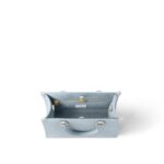 LOUIS VUITTON ONTHEGO PM Tote Bag with Detachable and Adjustable Strap, Embossed Grained Calfskin, Small, Women's, Light Blue