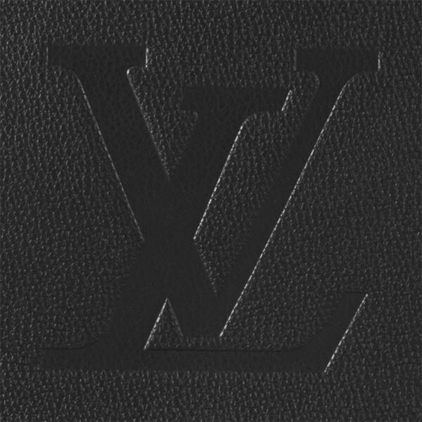 LOUIS VUITTON ONTHEGO GM Classic Square Silhouette Large Capacity = Embossed Soft Grained Calfskin Shoulder Bag/Tote Bag, Large, Women's, Black
