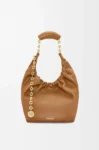 Small Squeeze bag in mellow nappa lambskin Oak