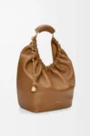 Medium Squeeze bag in mellow nappa lambskin Oak