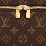 LOUIS VUITTON Nice Mini: Compact silhouette with embossed metal zipper pull, coated canvas, handbag, mini, women's, brown