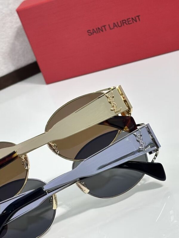 Saint Laurent Oval Metal Sunglasses