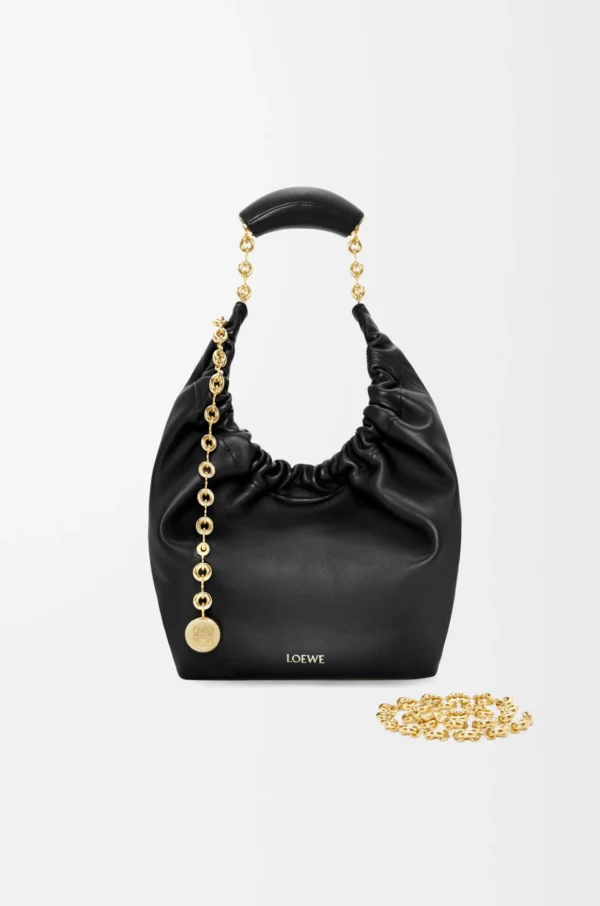 Small Squeeze bag in mellow nappa lambskin Black