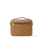 LOUIS VUITTON Pochette Metis Two-Tone Monogram Messenger Bag, Coated Canvas with Leather Trim, Women's, Patterned