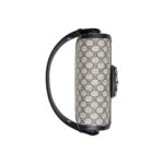 Gucci Horsebit 1955 vintage silver buckle horse bit buckle aged logo canvas patchwork leather trim handbag messenger bag small unisex