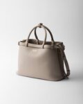 Prada Buckle Medium Leather Double-Belted Handbag