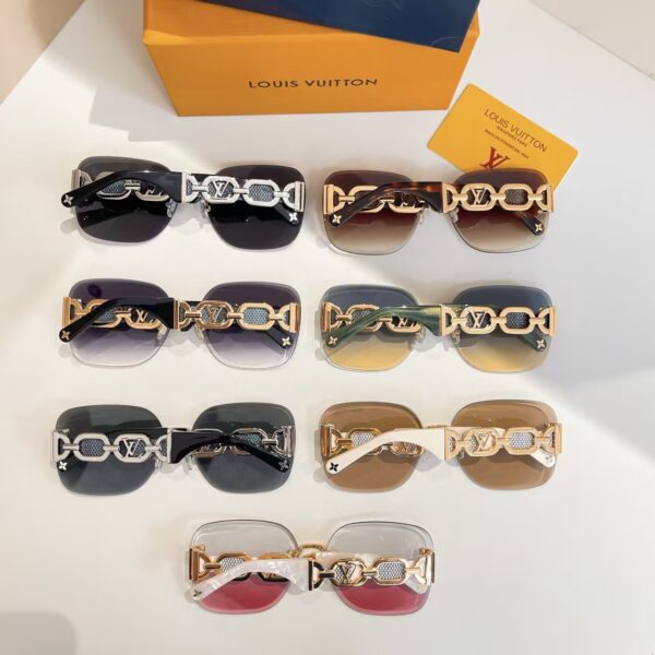 Luxury Chain Link Square Rimless Sunglasses