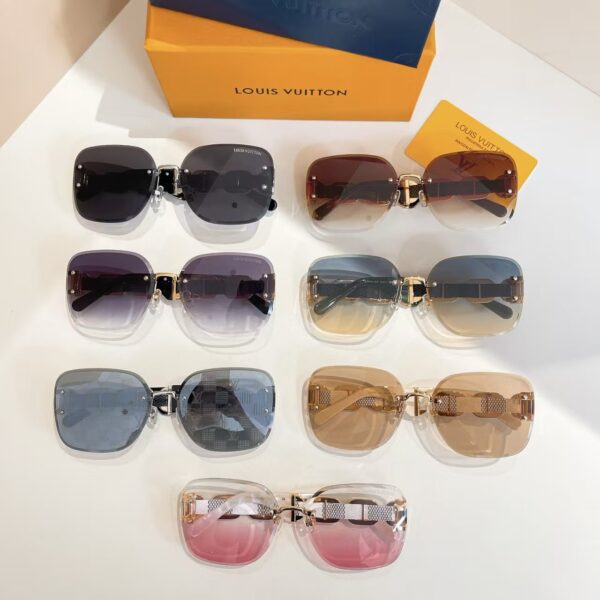 Luxury Chain Link Square Rimless Sunglasses