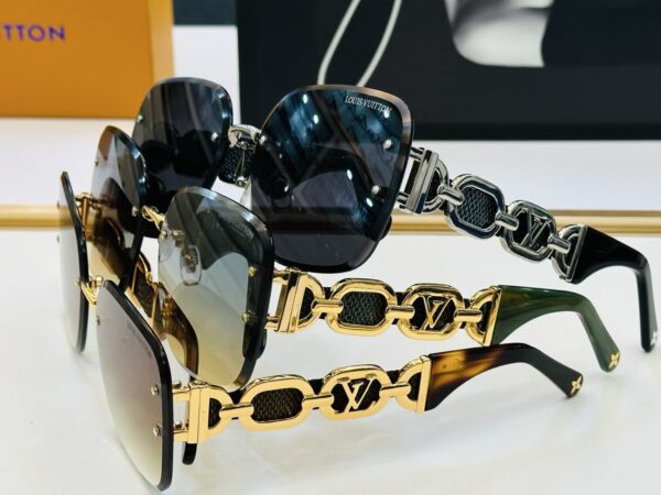 Luxury Chain Link Square Rimless Sunglasses