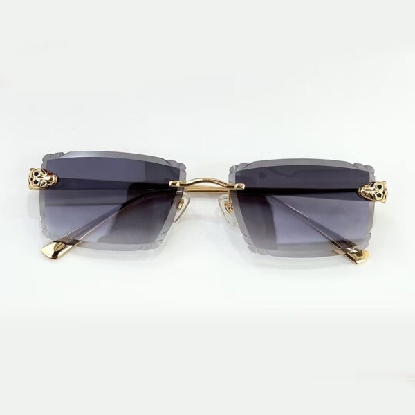 Dior Gradient Rimless Square Sunglasses – Luxury Gold Frame Edition