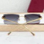 Dior Gradient Rimless Square Sunglasses – Luxury Gold Frame Edition