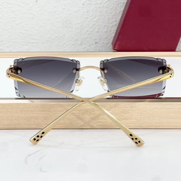 Dior Gradient Rimless Square Sunglasses – Luxury Gold Frame Edition