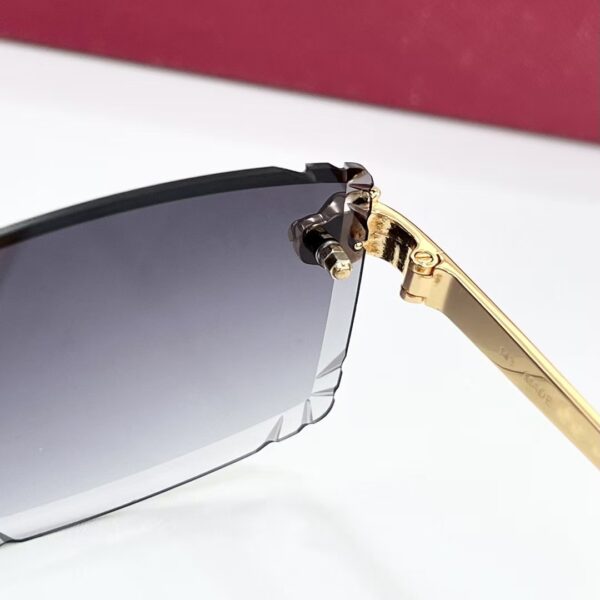 Dior Gradient Rimless Square Sunglasses – Luxury Gold Frame Edition