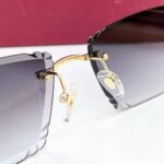 Dior Gradient Rimless Square Sunglasses – Luxury Gold Frame Edition