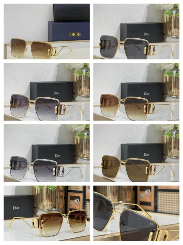 Dior CD Signature Square Metal Sunglasses