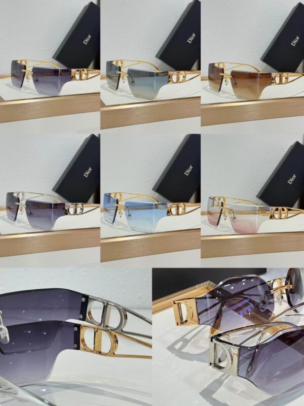 Dior CD Signature Shield Sunglasses – Luxury Rimless Edition