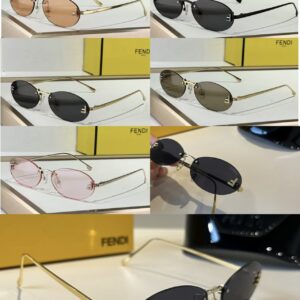 FENDI Vintage Oval Sunglasses | Lightweight Metal Frame, Effortless Luxury Style