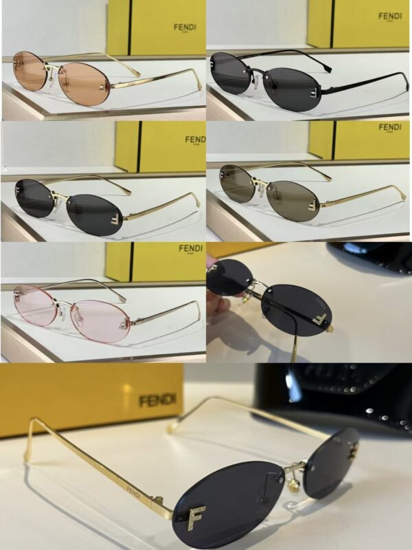 FENDI Vintage Oval Sunglasses | Lightweight Metal Frame, Effortless Luxury Style
