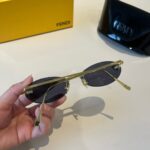 FENDI Vintage Oval Sunglasses | Lightweight Metal Frame, Effortless Luxury Style