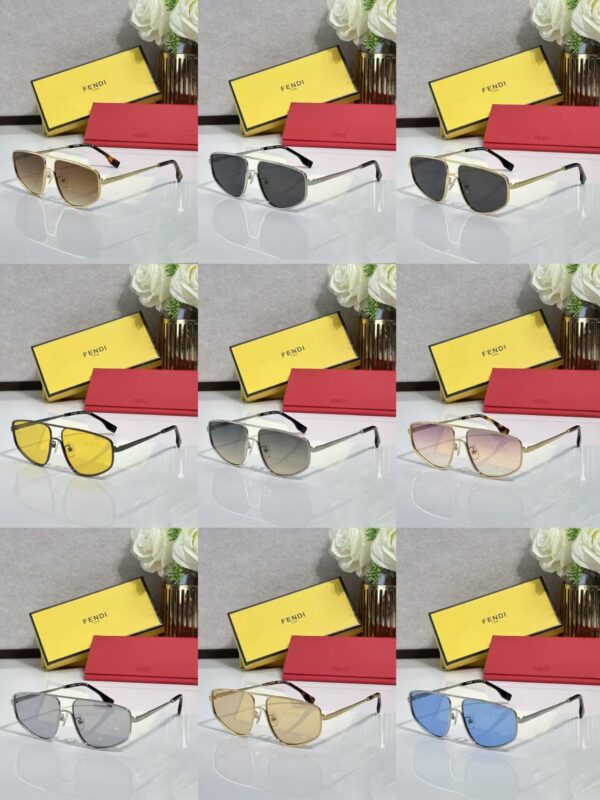 Fendi Aviator Sunglasses for Men & Women – Luxury Metal Frame UV400 Protection Designer Shades