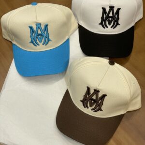 Luxury designer spliced two tone embroidered baseball cap for both men and women, adjustable fashion trend casual cap