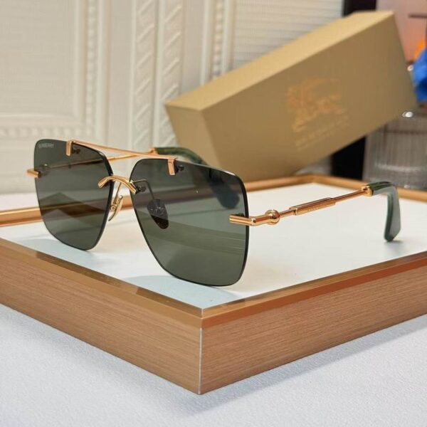 Luxury Rimless Square Sunglasses for Men & Women – Premium Metal Frame UV Protection Eyewear