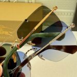 Luxury Rimless Square Sunglasses for Men & Women – Premium Metal Frame UV Protection Eyewear