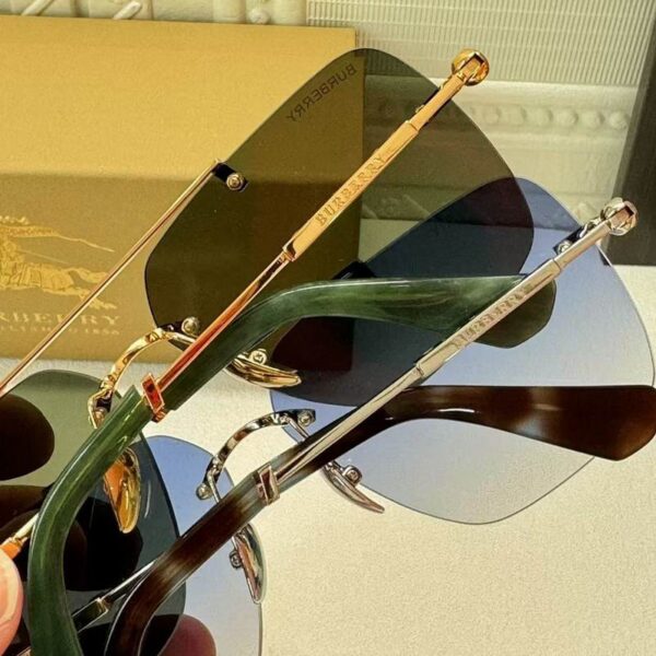 Luxury Rimless Square Sunglasses for Men & Women – Premium Metal Frame UV Protection Eyewear