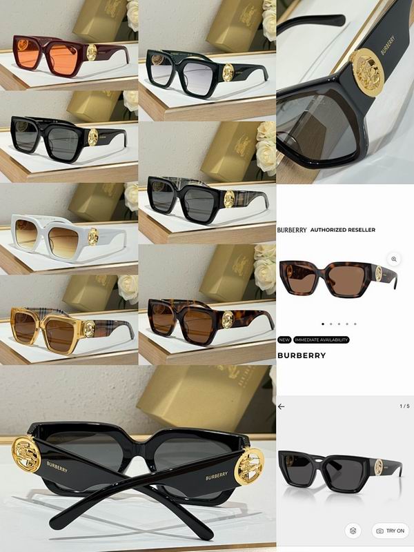 Burberry Premium Oversized Square Sunglasses with Gold Temple Detail