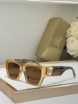 Burberry Premium Oversized Square Sunglasses with Gold Temple Detail