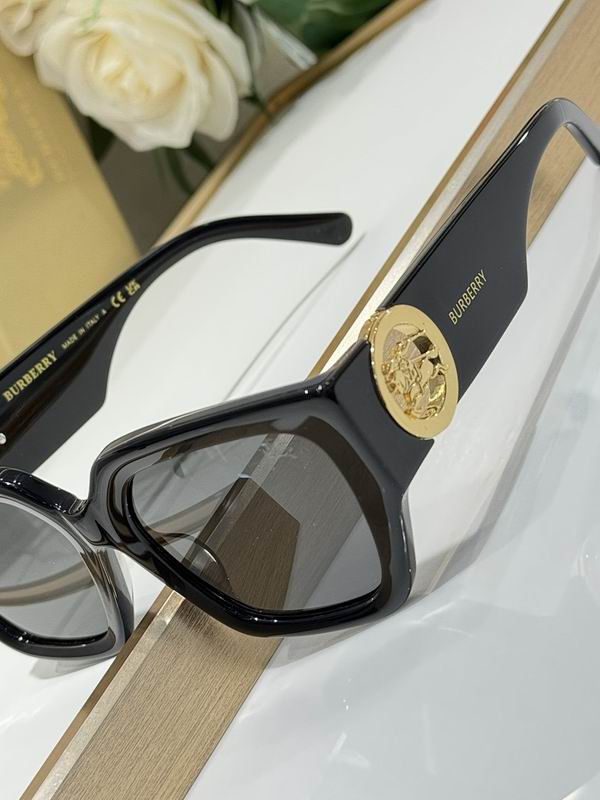 Burberry Premium Oversized Square Sunglasses with Gold Temple Detail