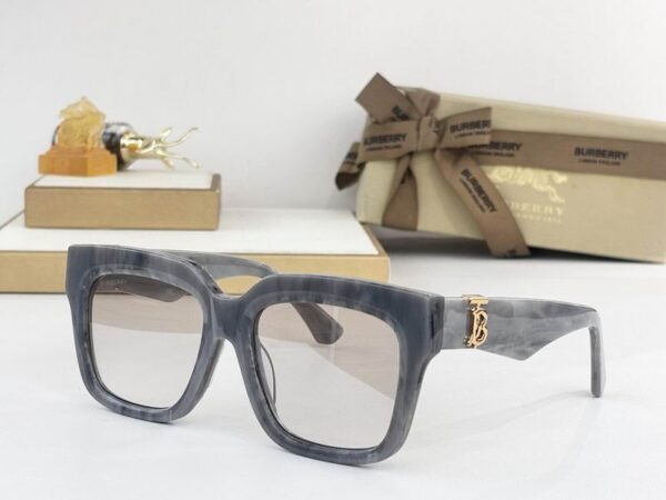 Burberry Oversized Square Acetate Sunglasses with TB Monogram
