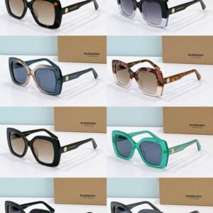 Burberry Retro Oversized Square Equestrian Knight Sunglasses