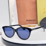 Burberry Cat-Eye Acetate Sunglasses - Luxury UV Protection with Subtle London Branding