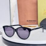 Burberry Cat-Eye Acetate Sunglasses - Luxury UV Protection with Subtle London Branding