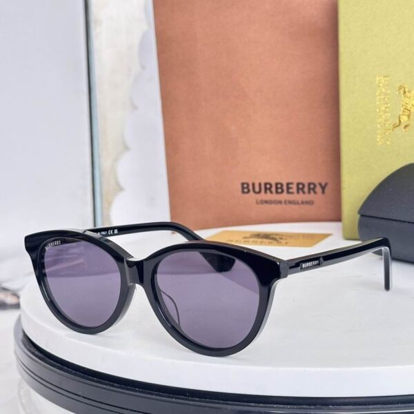 Burberry Cat-Eye Acetate Sunglasses - Luxury UV Protection with Subtle London Branding