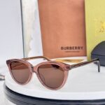 Burberry Cat-Eye Acetate Sunglasses - Luxury UV Protection with Subtle London Branding