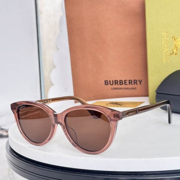 Burberry Cat-Eye Acetate Sunglasses - Luxury UV Protection with Subtle London Branding