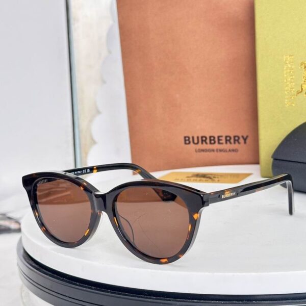 Burberry Cat-Eye Acetate Sunglasses - Luxury UV Protection with Subtle London Branding