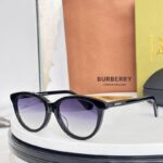 Burberry Cat-Eye Acetate Sunglasses - Luxury UV Protection with Subtle London Branding