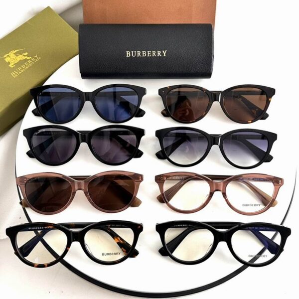 Burberry Cat-Eye Acetate Sunglasses - Luxury UV Protection with Subtle London Branding