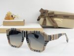 Burberry Oversized Square Acetate Sunglasses - Luxury UV Protection with TB Monogram