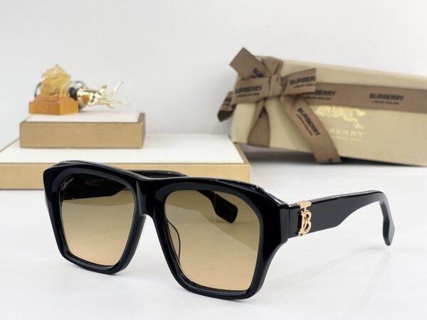 Burberry Oversized Square Acetate Sunglasses - Luxury UV Protection with TB Monogram