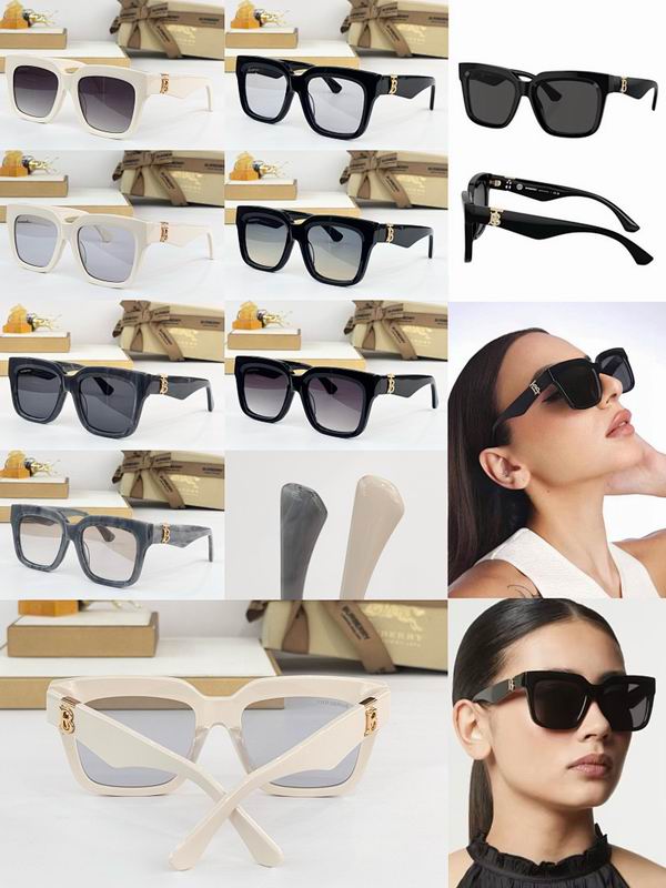 Burberry Oversized Square Acetate Sunglasses with TB Monogram