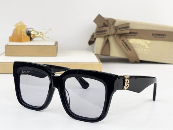 Burberry Oversized Square Acetate Sunglasses with TB Monogram