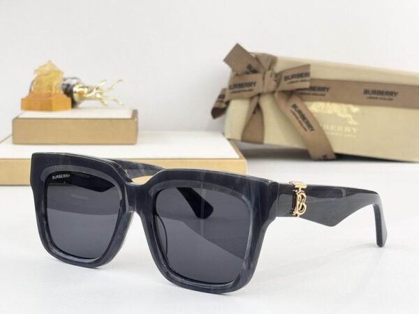 Burberry Oversized Square Acetate Sunglasses with TB Monogram